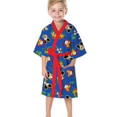 Imagem de Roupão Aveludado Infantil Mickey Lepper