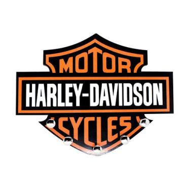 Imagem de Porta Chave Mdf Decorativo Harley-Davidson Resistente - Decoraset