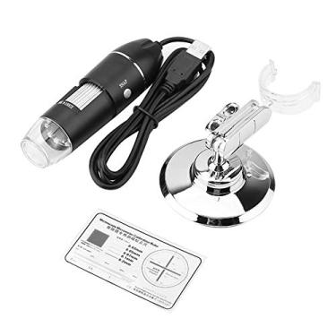 Imagem de Microscópio USB, 50X-500X 0,3 MP Microscópio LED Ampliador USB para computador com suporte para verificação de PCB industrial, avaliação de joias, detecção, etc