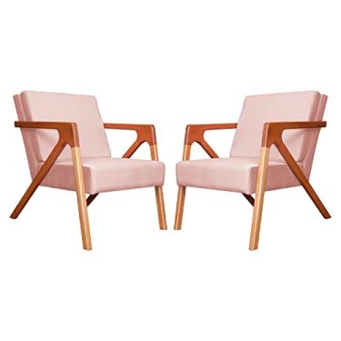 Imagem de Kit 02 Poltronas Decorativa Monalisa para Escritório Veludo Cores - DS Estofados