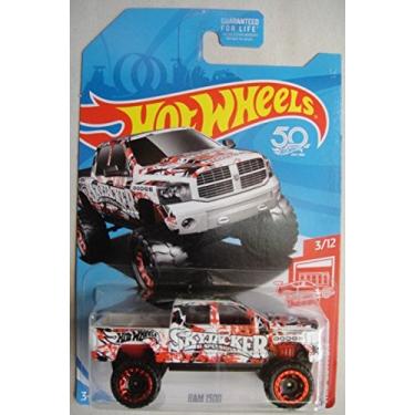 Imagem de Hot Wheels RED EDITION 3/12 EXCLUSIVE, WHITE/RED DODGE RAM 1500 50TH ANNIVERSARY