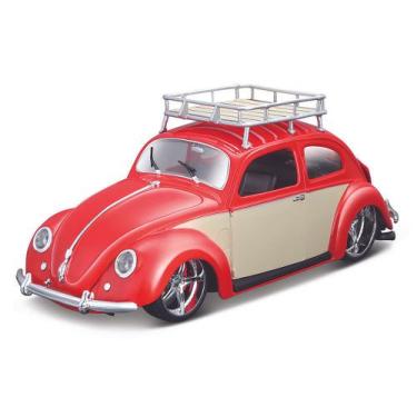 Imagem de Miniatura Colecionável - 1951 Volkswagen Beetle - 1:18 - Fusca Vermelh