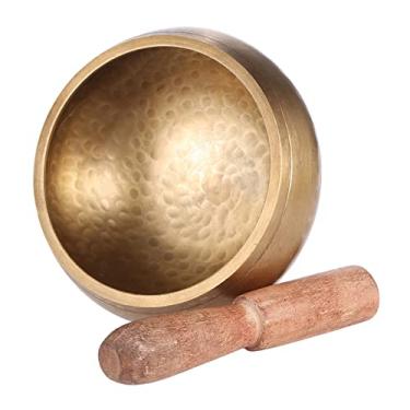 Imagem de Moniss Exquisito Sino Tibetano De 3 Polegadas Feito À Mão Tigela De Canto De Sino Tibetano Com Striker Para O Budismo Meditação Budista Meditação De Relaxamento De Cura Yoga
