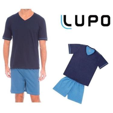 Imagem de Pijama Lupo Original Masculino Blusa Camiseta Manga Curta E Shorts Com