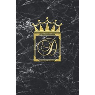 Imagem de D: Personalised Journal Notebook Notepad (Blank Lined) Diary / Letter D Notebook / Initial D / Can Be Useful For Writing Notes Ideas And Day To Day ... Design With Crown / Lady Boss Gift For Women