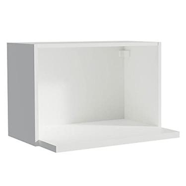 Imagem de Armário Aéreo Madesa Acordes 100% Mdf 60 cm com Nicho para Microondas e Forno Elétrico - Branco