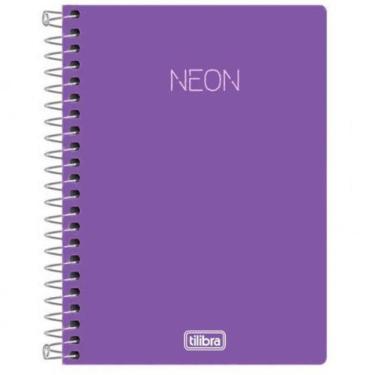 Imagem de Caderno 1/8 Neon Lilás 80 Folhas 302635-Tilibra