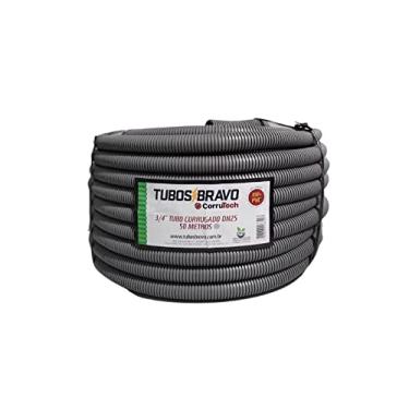 Imagem de Tubos Bravo - Conduíte Corrugado em PVC - 3/4 x 50 metros - Anti-Chamas