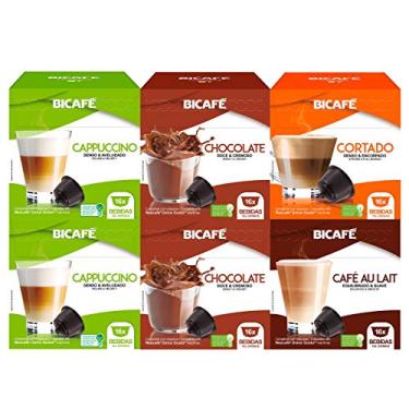 Imagem de 96 Cápsulas Para Dolce Gusto - 6 Caixas - Kit Bebida - Cápsula Bicafé