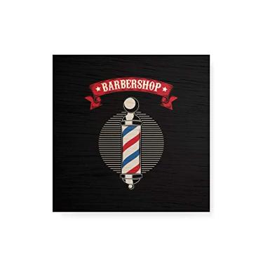 Imagem de Arte Maníacos Quadro Decorativo em Madeira Barbershop Pirulito - 30x30cm