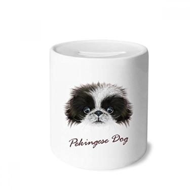 Imagem de DIYthinker Caixa preta e branca linda caixa de cerâmica para animais de estimação animal de estimação presente de cofrinho