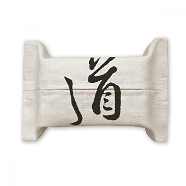Imagem de Dao Religion China Word Suporte de capa de papel para lenços faciais Saco de linho de algodão