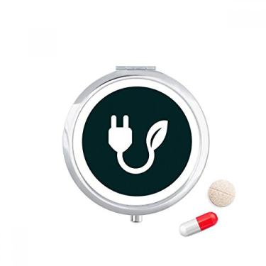 Imagem de Caixa de armazenamento de medicamentos com plugue de cabo verde escuro