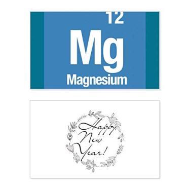 Imagem de Mg Magnésio Elemento Químico Chem Ano Novo Cartão de felicitações Mensagem de Abençoamento Presente