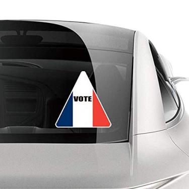 Imagem de DIYthinker Adesivo da bandeira da França Vote na eleição geral para carro, motocicleta, bicicleta, bagagem