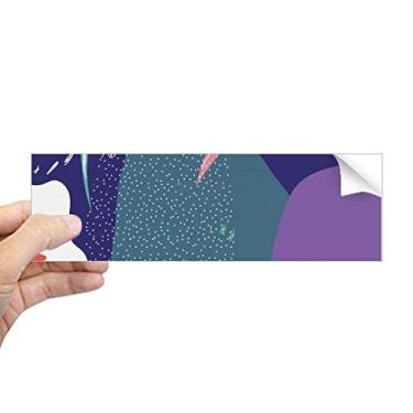 Imagem de DIYthinker Arte abstrata azul padrão retangular para-choque adesivo notebook janela decalque