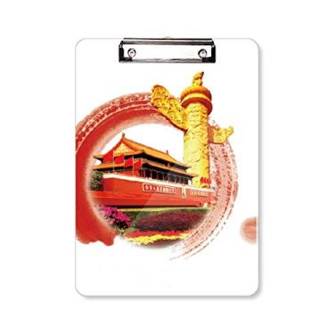 Imagem de Huabiao Tiananmen Placa de apoio para prancheta patriotismo redonda A4