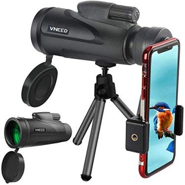 Imagem de Telescópio monocular 12 x 50 para adultos, monóculo à prova d'água, HD de alta potência Bak4, mira prisma com adaptador de smartphone, tripé para acampamento, passeios turísticos, caça, caminhadas, atualizações