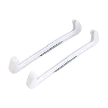 Imagem de Generic 2 peças protetores de patins de patins artísticos portáteis protetores de lâminas de patins de para patinação artística esportes crianças, BRANCO