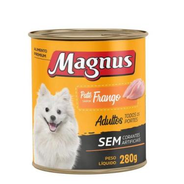 Imagem de Lata Magnus Pate Sabor Frango Cães Adultos Alimento Úmido - Adimax