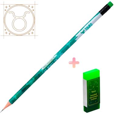 Imagem de Kit de lápis preto grafite HB e Borracha Tris Signo Touro