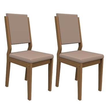 Imagem de Conjunto 2 Cadeiras Carol Imbuia/marrom - Pr Móveis