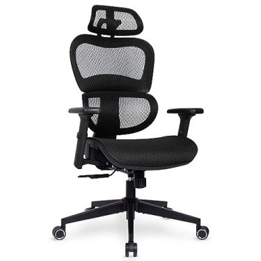 Imagem de Cadeira Escritório Ergonomica DT3 Alera revestimento Mesh Vidartex™, apoio de cabeça 2D, braços 3D, apoio lombar AWS, suporta até 120kg e altura máx. de 1,75m(Black)
