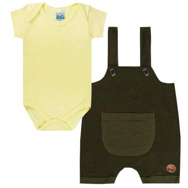 Imagem de Jardineira Infantil Para Menino Criança Bebê Verde