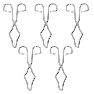 Imagem de Pinça para Cadinho, 5 Peças, Experimento para Suporte, Alicate de Braçadeira, Alicate para Cadinho, Forno Mufla, Alicate para Cadinho