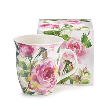 Imagem de Burton & Burton 9726810 Caneca de porcelana rosas rosa, 473 ml