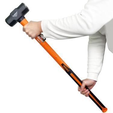 Imagem de WeDo Marreta de 7,25 kg (7,257 g) com alças de fibra de vidro, martelo de aço de alto carbono, resistente a choques, alça antiderrapante, forjada, torque forte, durável WD678-16NN