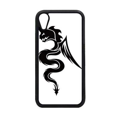 Imagem de Capa Dragon Animal Art Grain Outline para iPhone XR para proteção de telefone Apple