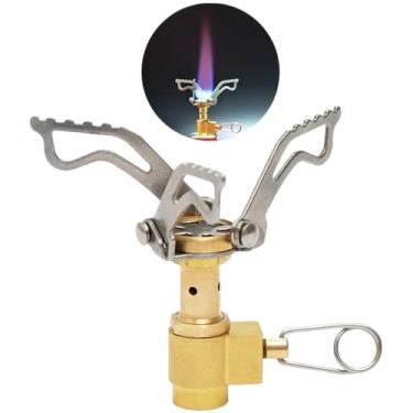 Imagem de Fogareiro Portátil Nano a Gás Dobrável Compacto Regulador De Chama Pesca Camping