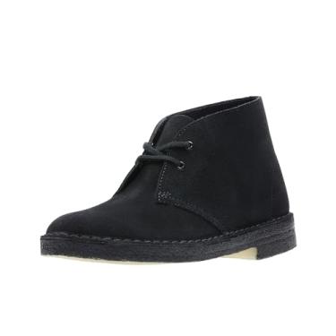 Imagem de Clarks Botas femininas de deserto Chukka, Camurça preta, 8.5