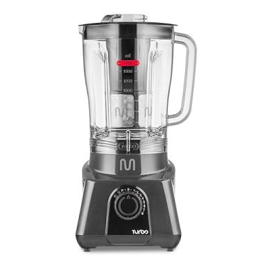 Imagem de Liquidificador 2,6L Turbo Cinza 1200w-220v c/ 8 Velocidades Multi Home - LQ1212