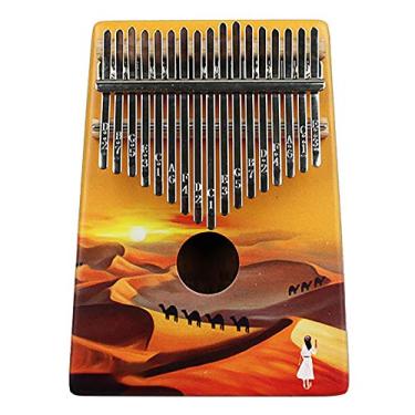 Imagem de Piano de polegar 10-17-21 teclas Kalimba, teclado de percussão de dedo, piano de dedo com martelo de afinação, instrução de estudo, fãs de música, bolso, polegar, piano de dedo, 17 notas F