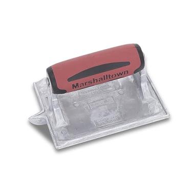 Imagem de MARSHALLTOWN Groover manual de zinco resistente, 15 x 12 cm, cabo DuraSoft, concreto, feito nos EUA, 833D