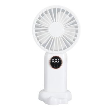 Imagem de Mini Ventilador Portátil, Poderoso Ventilador Portátil Com Display Digital e Base, Ventilador de Mesa Bonito de 5 Velocidades Ventilador de Viagem Ventilador de Resfriamento