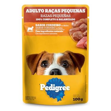 Imagem de Ração Úmida Para Cachorros Adultos Raças Pequenas Pedigree Sachê, Cordeiro, 100 g