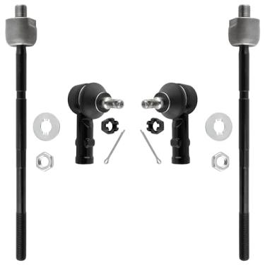 Imagem de BOXI 4 peças de elos frontais externos + terminais de direção internos adequados para Hyundai Elantra 1996 1997 1998 1999 2000 / para Hyundai Tiburon 1997 1998 1999 2000 2001 | ES3377 EV369