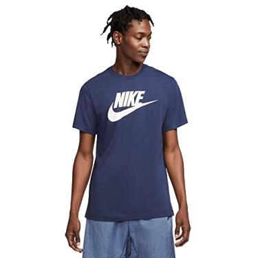 Imagem de Nike Camiseta esportiva azul marinho/branco da meia-noite -, Azul-marinho/branco, XX-Large