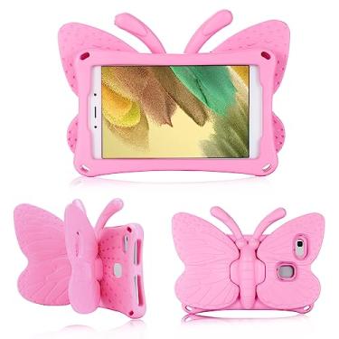 Imagem de Capa FW compatível com Lenovo Tab M9 Kids, capa borboleta Lenovo Tab M9 2023 com luz de suporte EVA Full Boby proteção contra quedas resistente à prova de choque à prova de choque para crianças,