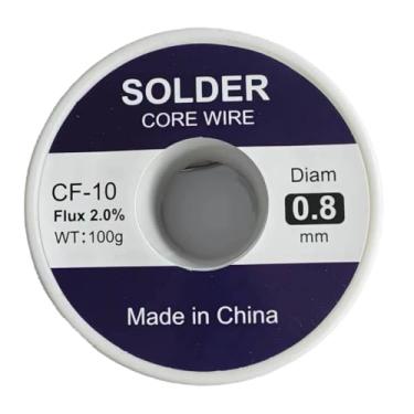 Imagem de Fio de solda de núcleo de resina de chumbo de estanho para solda elétrica, conteúdo 2,0% de fluxo de solda Sn63-Pb37 (0,5 mm-2,0 mm) (Solda-0,8 mm)