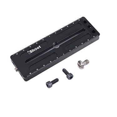 Imagem de iShoot Placa de liberação rápida compatível com câmera grande com cabo de bateria Canon 1DX II 1DX 1Ds Nikon D6 D5 D4 D3 D3S D3X D2X D2H D1 D1X D1H e braçadeira de cabeça de tripé Arca Fit - 2 peças