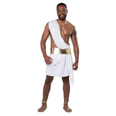 Imagem de California Costumes Cupido Toga masculino, Branco/Ouro, G-GG