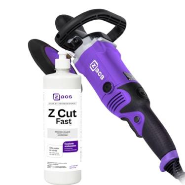 Imagem de Politriz Rotativa Automotiva 6'' Profissional Zacs 220 V + Polidor De Corte Zacs Z-cut Fast