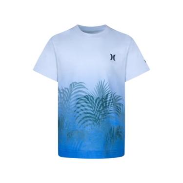 Imagem de Hurley Camiseta com estampa de folha de palmeira para meninos (criança pequena), Azul (Blue Ice Heather 1), 4