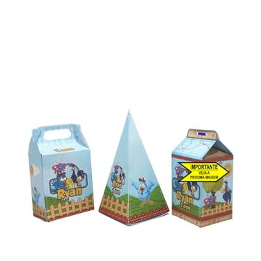 Imagem de Kit Festa Galinha Pintadinha caixinha surpresa personalizada 30 uni.