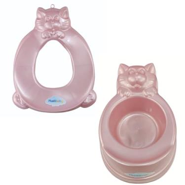 Imagem de CONJUNTO DESFRALDE PINICO TRONINHO ASSENTO VASO REDUTOR INFANTIL PLASTIBABY (Rosa perolado)