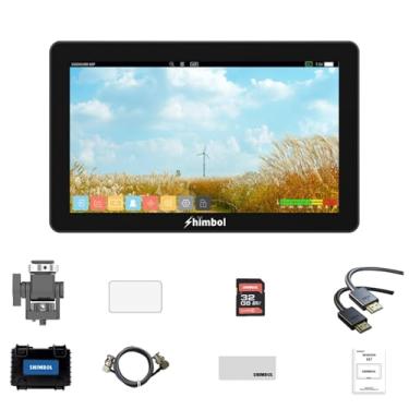 Imagem de Shimbol M7 7" 2000 Nits Monitor de câmera 1920x1080 IPS Touchscreen Monitor de campo na câmera 4K HDMI 3G-SDI, com 3D LUT, cor falsa, monitor de pico de foco para câmeras DSLR (sem bateria)